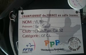 Championnat de France salle Jeunes 2016